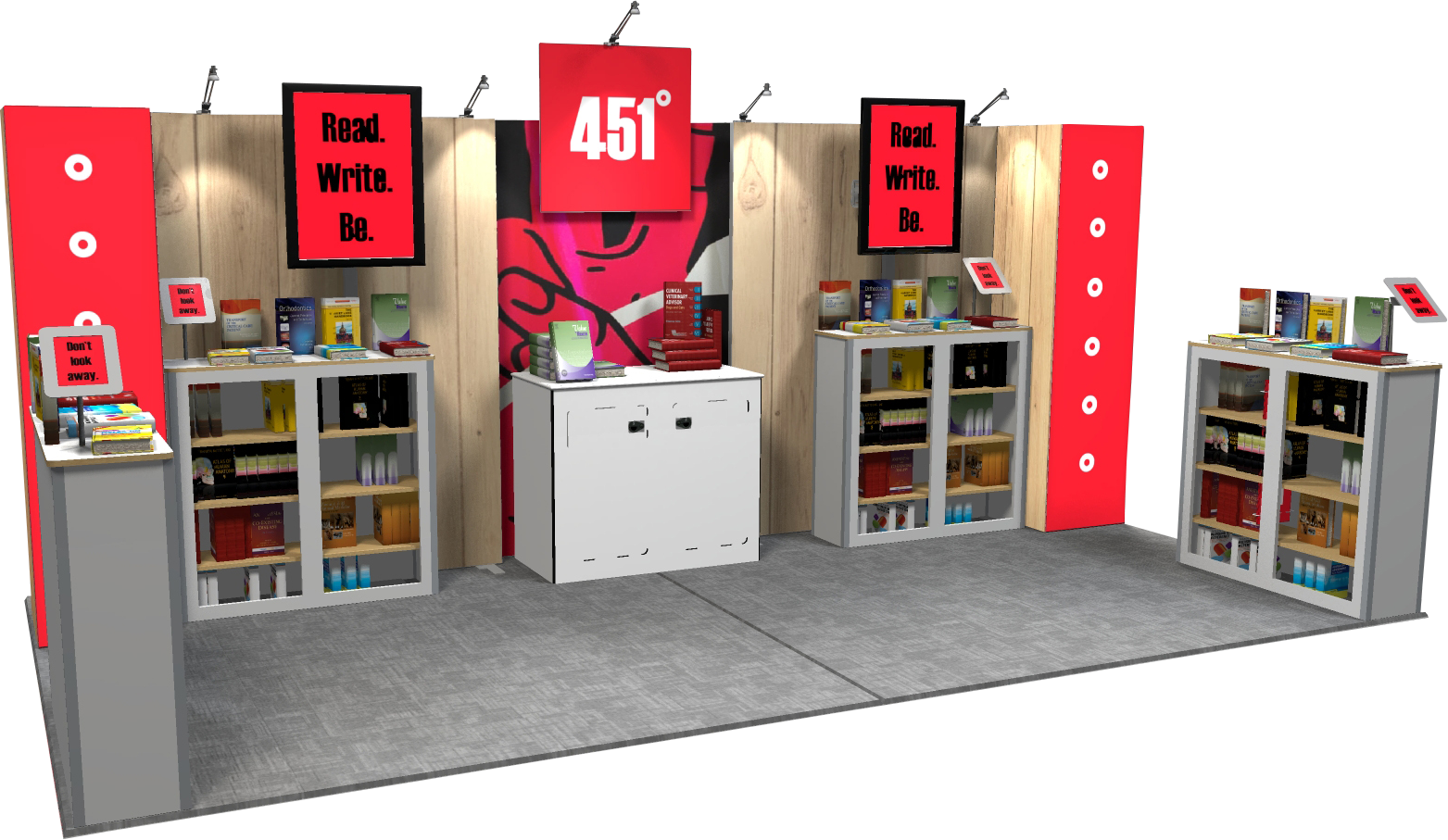 inline backwall exhibits 10x20