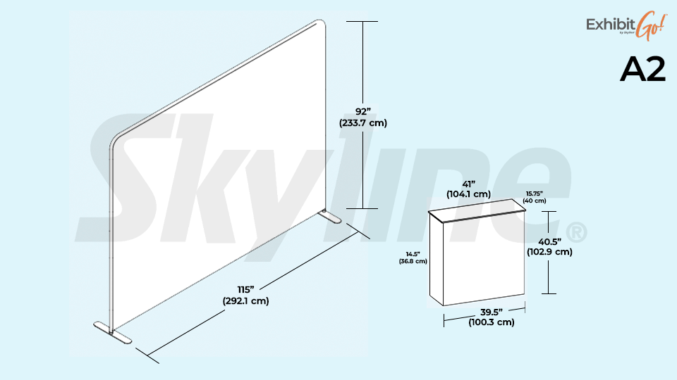 ExhibitGO A2 Display Dimensions