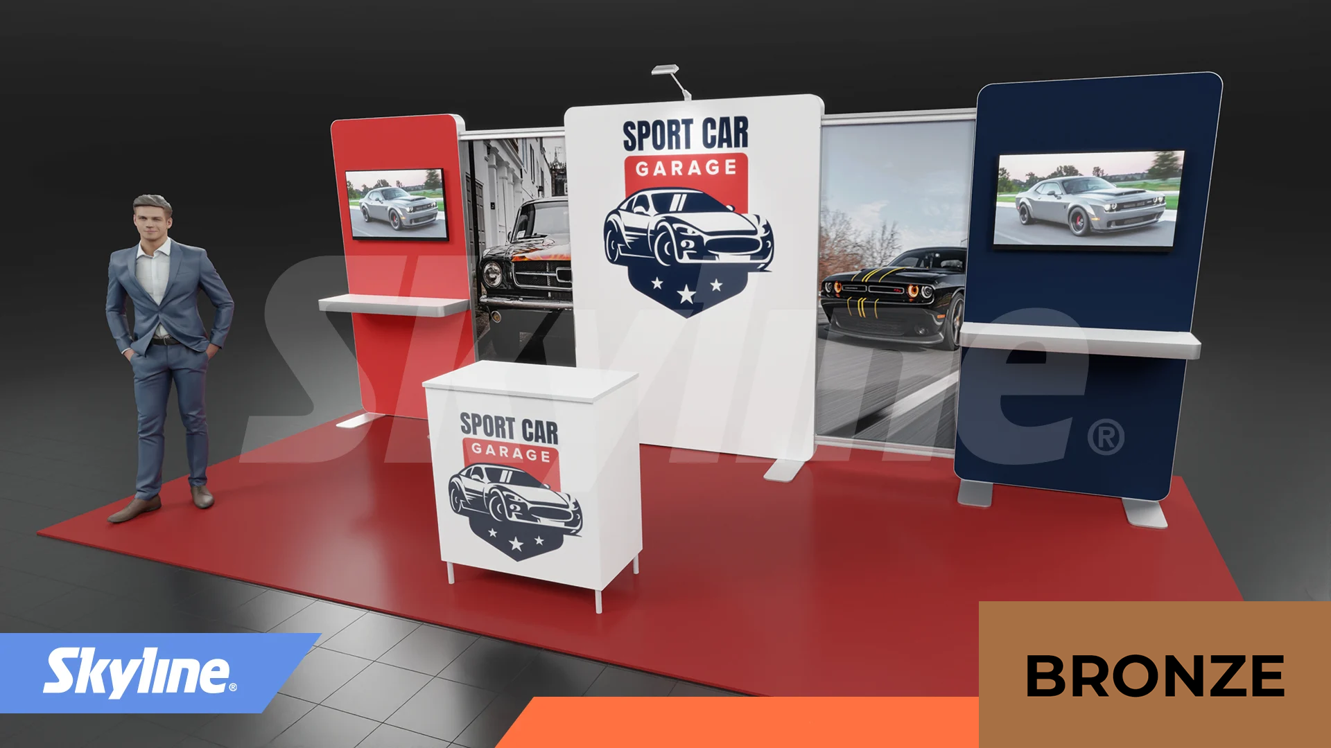 10x10 rental exhibit by Skyline